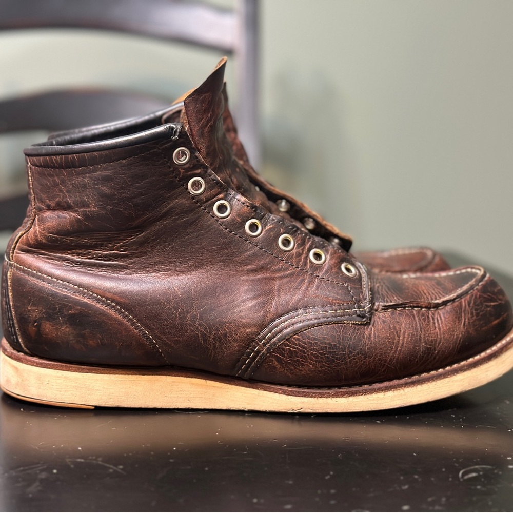 Red Wing Shoes Moc Toe Briar Oil Slick Boot ( 8138 ) Size 11 D. OBO!
